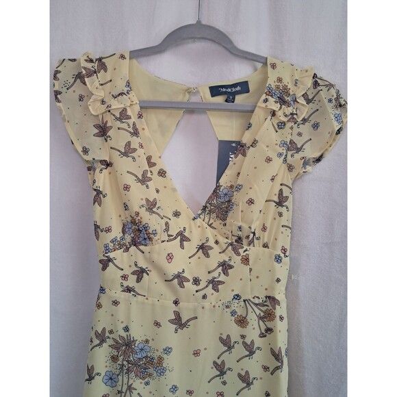 ModCloth You're Flowing Places Maxi Dress $129 Yellow Floral Lined Size 0 NWT - Picture 5 of 12
